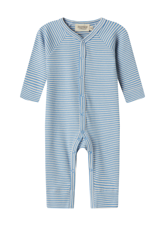 Rena modal fine rib - Blue stripe