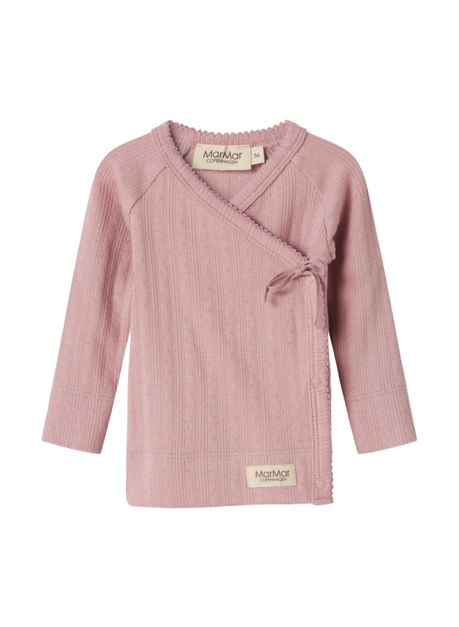 Tut Wrap LS modal pointelle - Soft berry