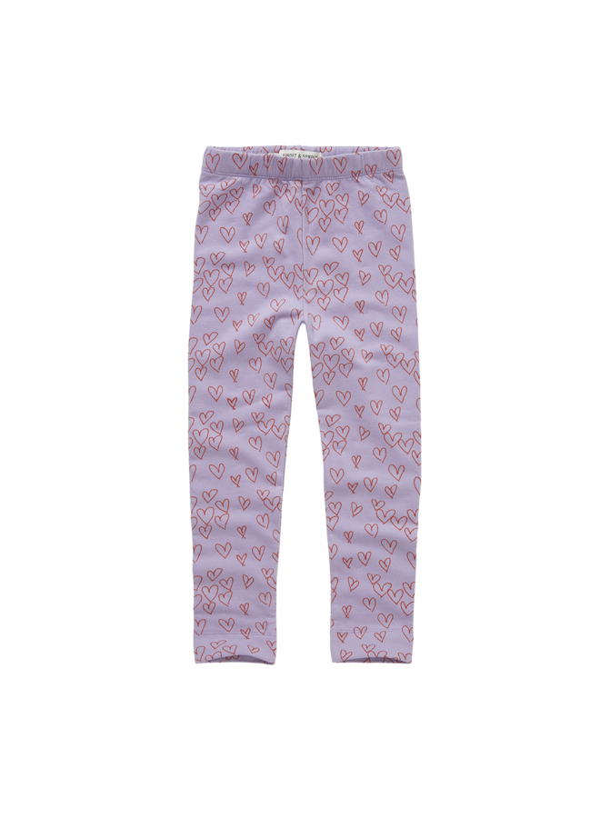 Sproet & Sprout - Winter legging hearts - Lavender