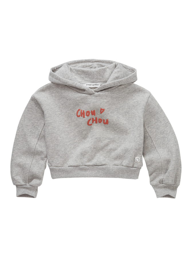 Sproet & Sprout - Cropped hooded sweatshirt - Grey melee