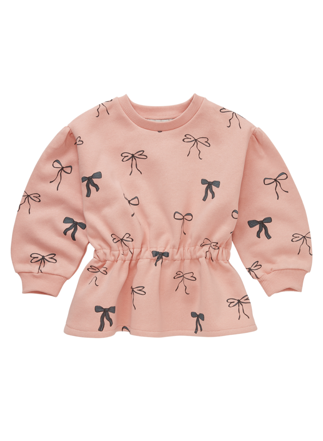 Sproet & Sprout - Girls peplum sweatshirt - Peach parfait