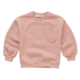 Sproet & Sprout - Girls sweatshirt ruffle pocket - Peach parfait