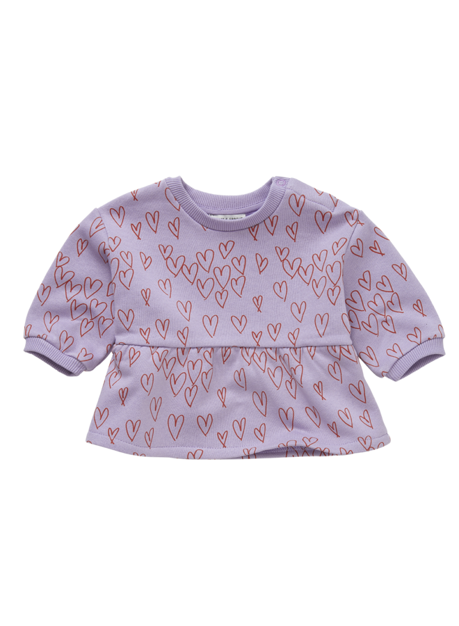 Baby peplum hearts - Lavender