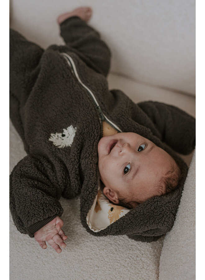 Sproet & Sprout - Baby teddy onesie - Washed black