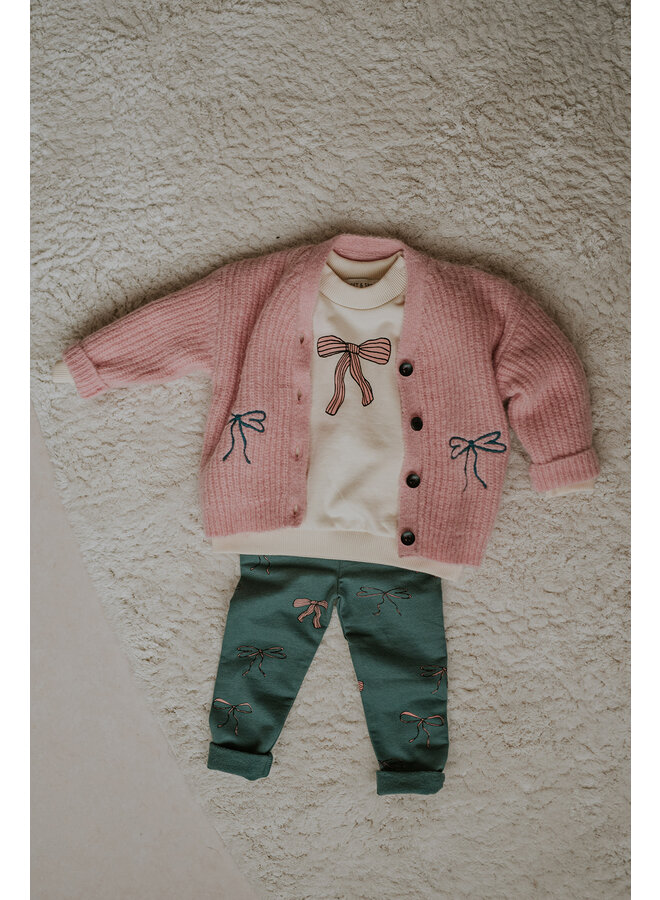 Sproet & Sprout - Winter legging bows - Shady green