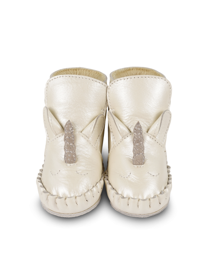 Donsje Amsterdam - Ynzi booties unicorn - Off white metallic leather