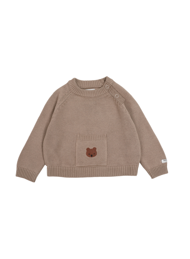 Loeke sweater bear – Taupe