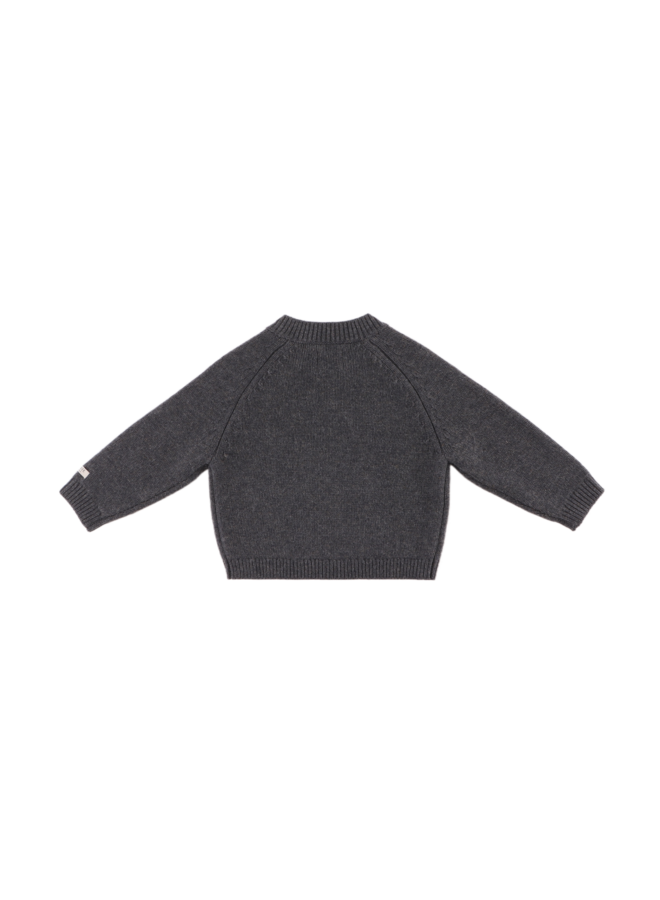 Donsje Amsterdam - Sibbe merino wool sweater koala – Cloudy grey melange