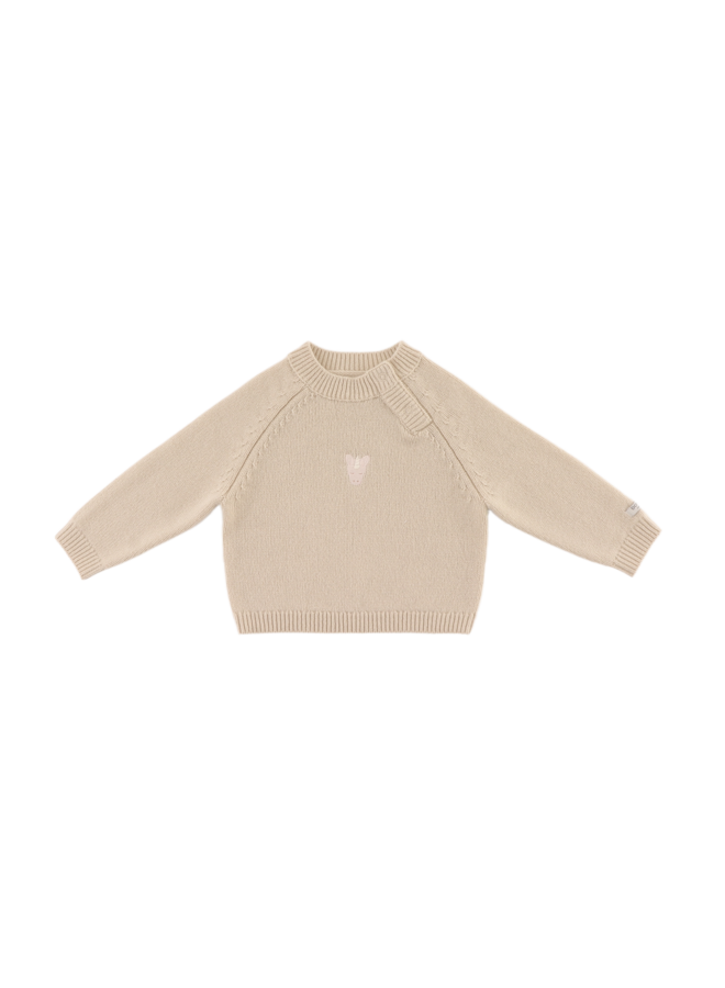 Sibbe merino wool sweater unicorn – Soft sand