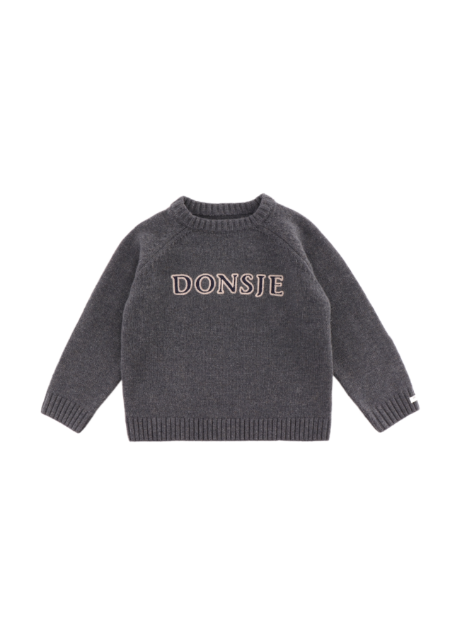 Donsje Amsterdam - Fionn merino wool sweater – Cloudy grey melange