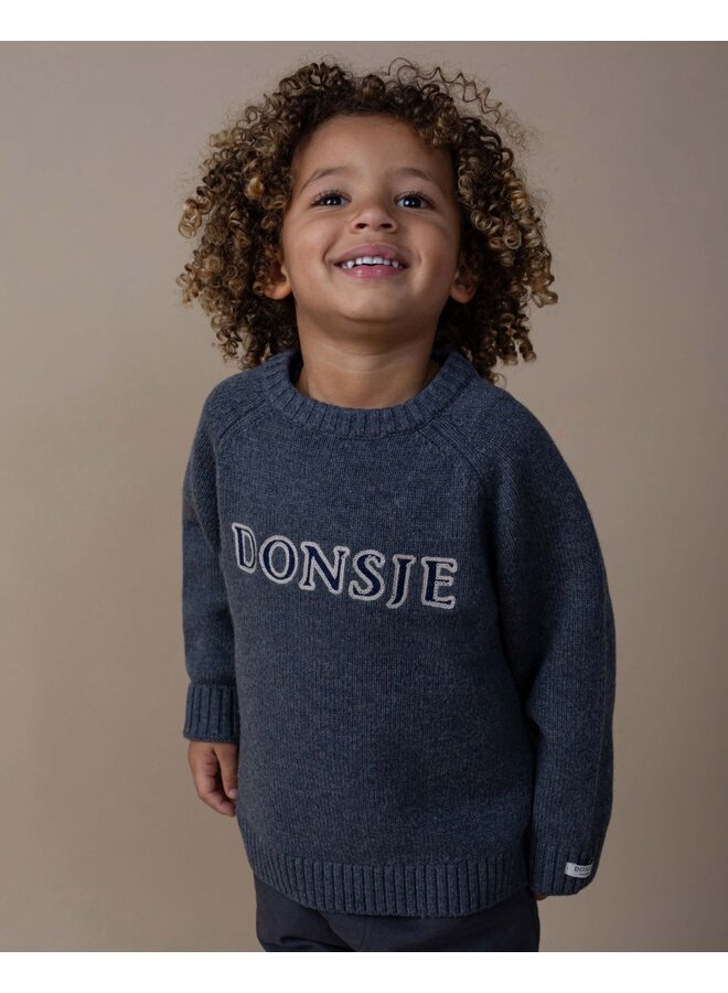 Donsje Amsterdam - Fionn merino wool sweater – Cloudy grey melange