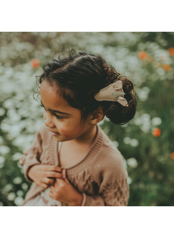 Donsje Amsterdam - Josy special hair tie unicorn – Light rose leather