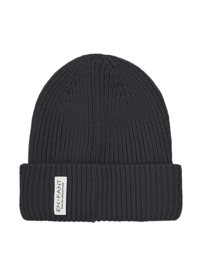 Beanie w. lining - Ebony