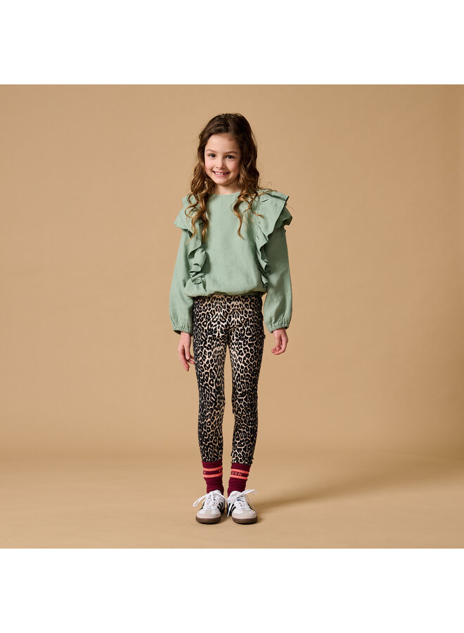 Petit Blush - Ruffle blouse - Iceberg green