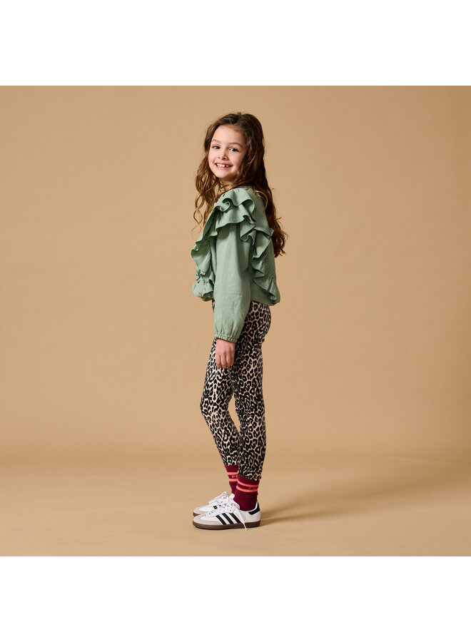 Petit Blush - Ruffle blouse - Iceberg green