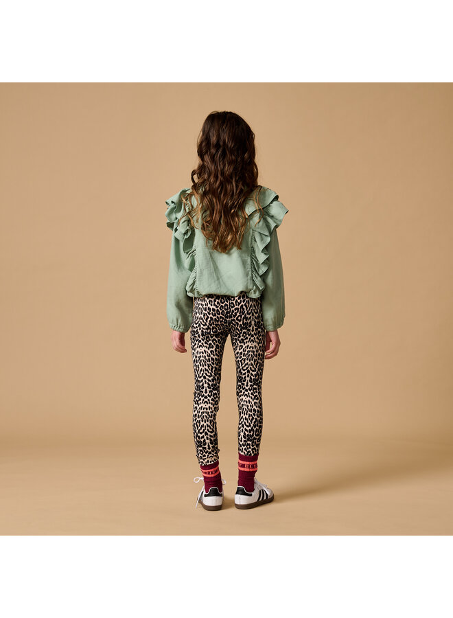 Petit Blush - Ruffle blouse - Iceberg green