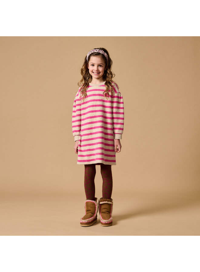 Petit Blush - Teddy sweater dress - Stripe