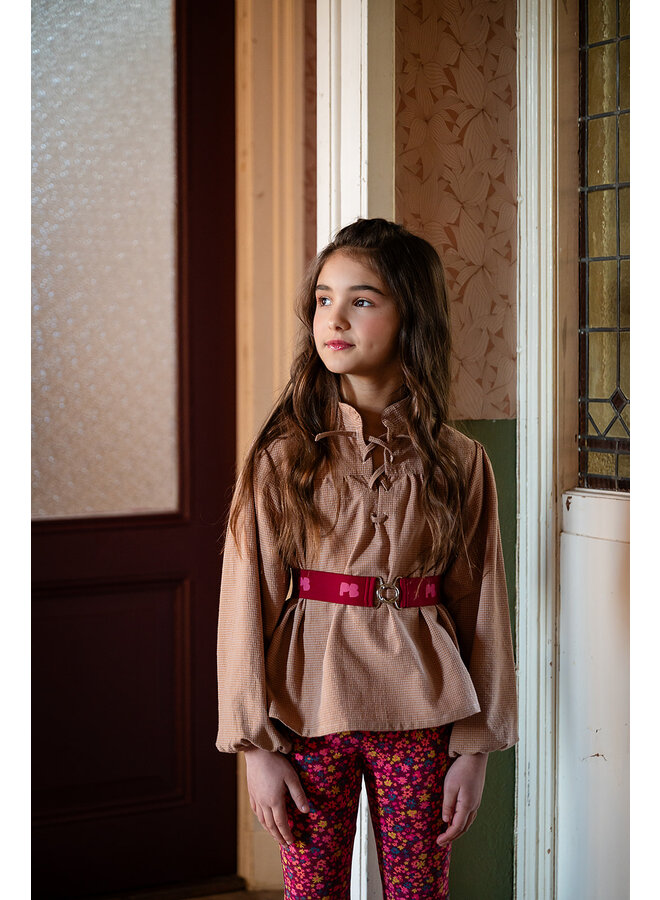 Petit Blush - Ella blouse - Amber check