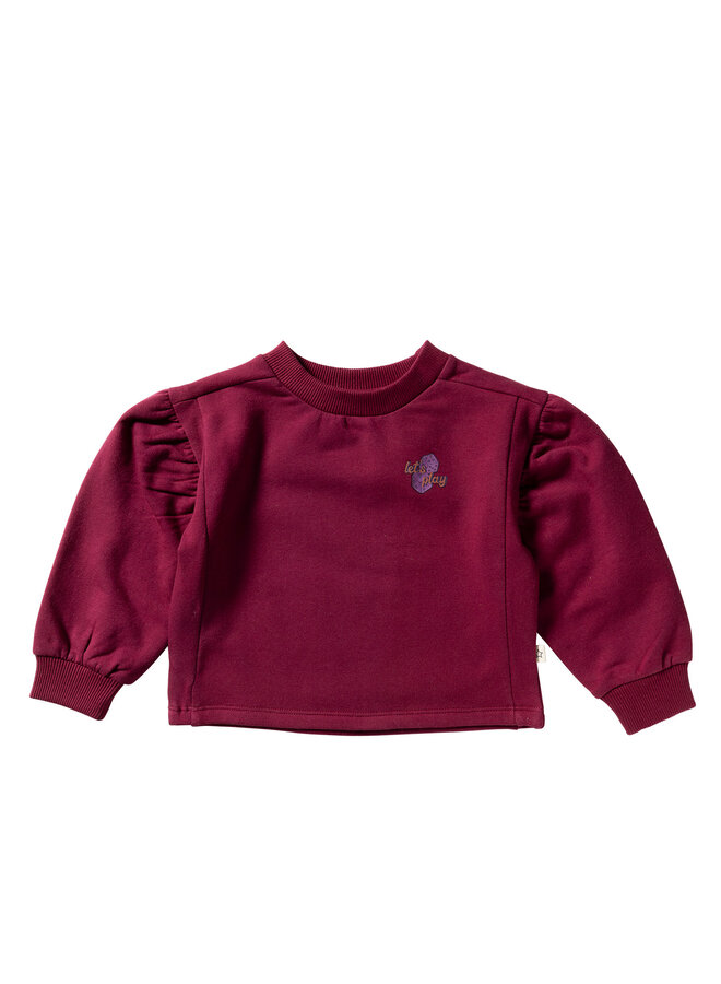 French knit flow sweater - Rhododendron