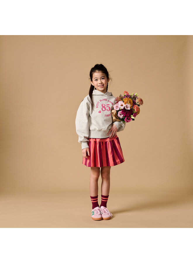 Petit Blush - Ruffle skirt stripe - Peach/bordeaux