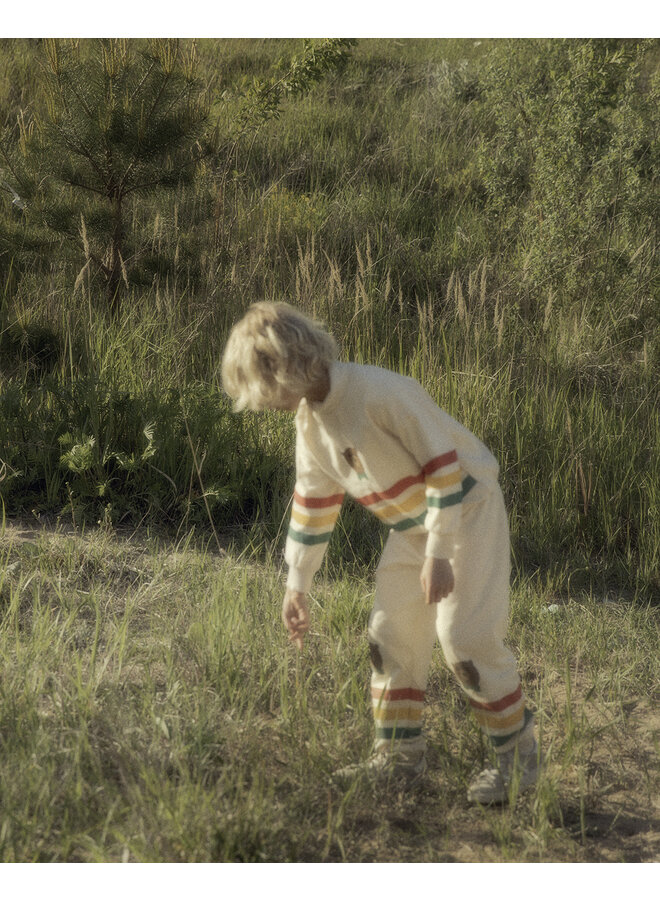 Mini Rodini - Bear stripe sweatshirt - Offwhite