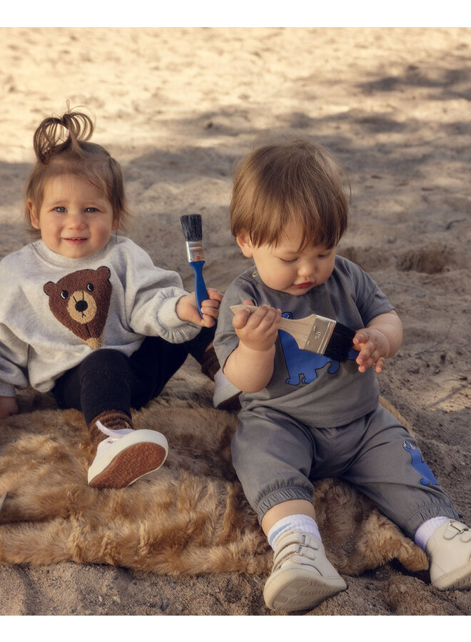 Mini Rodini - Dino sp ss tee - Grey