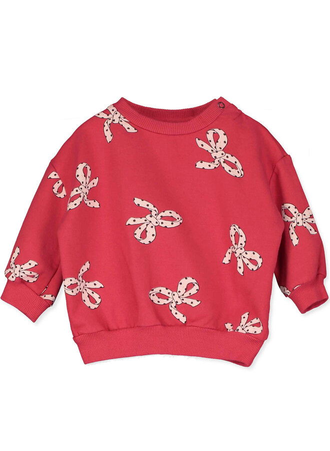 Baby sweatshirt bows - Red