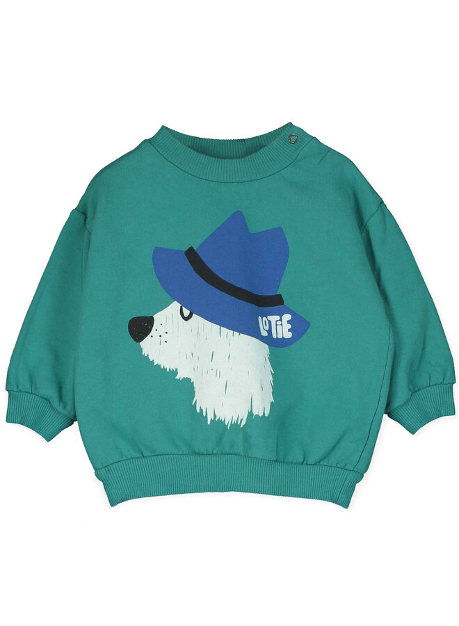 Baby sweatshirt chill dog - Green