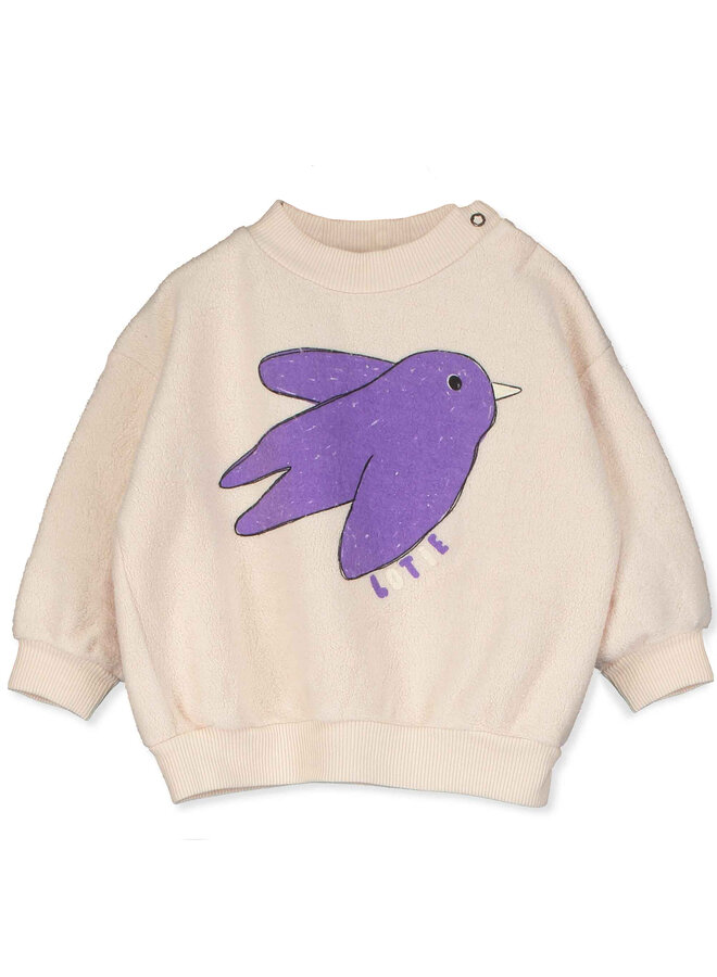 Baby sweatshirt flowing bird - Cream