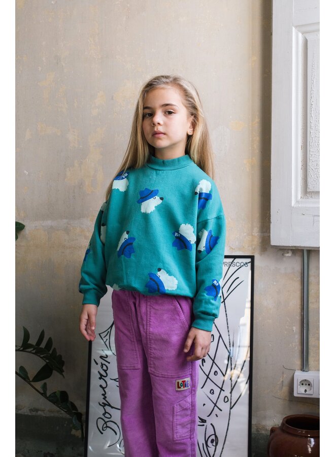 Lötiekids - Sweatshirt chill dogs - Green