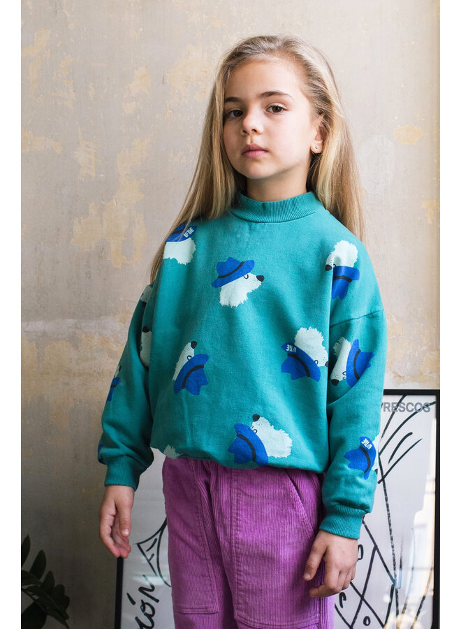 Lötiekids - Sweatshirt chill dogs - Green