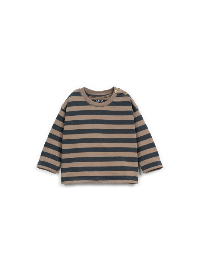 MINI – Striped jersey LS t-shirt – Grafite