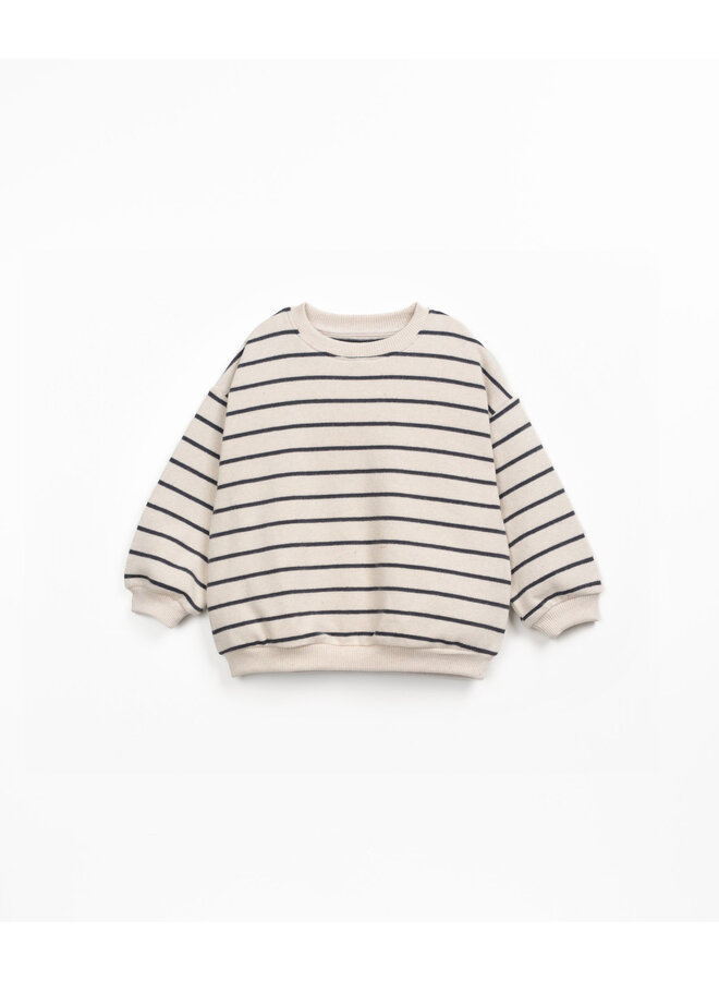 Play Up - KIDS – Striped jersey sweater – Grafite
