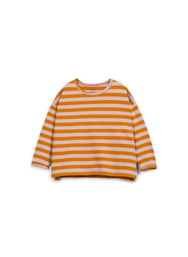 KIDS – Striped jersey LS t-shirt – Saffron