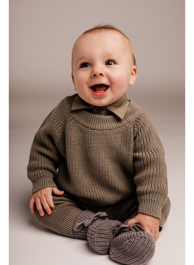 Baje Studio - Wil knitted legging - Green moss