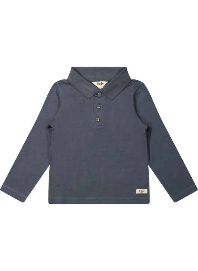 Broc longsleeve polo - Blue vintage