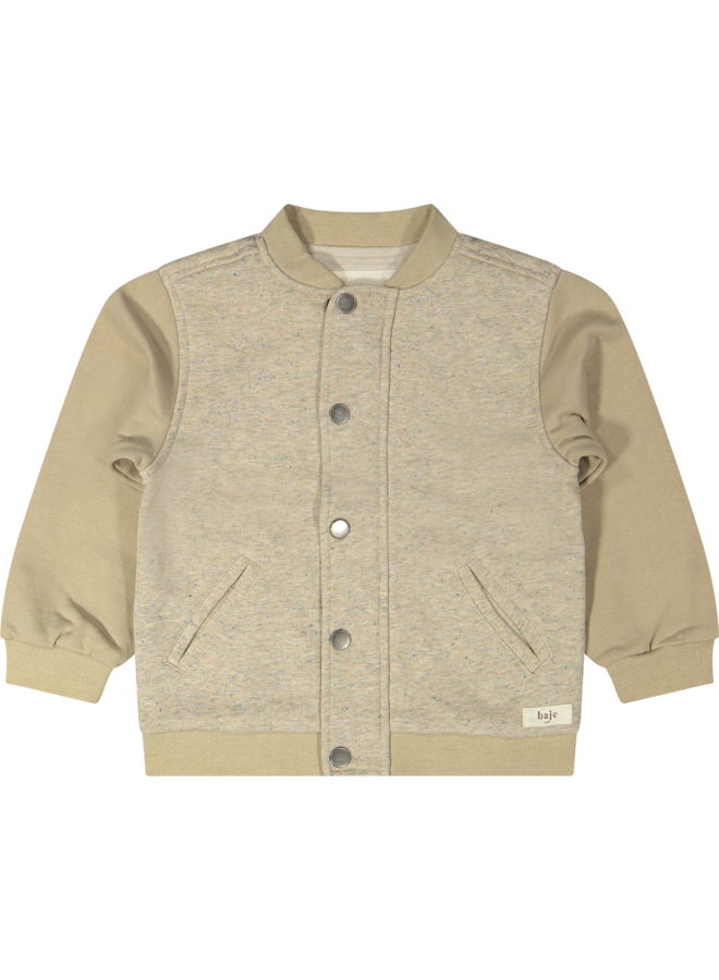Baje Studio - Morrens sweat cardigan - Sand melange multicolor