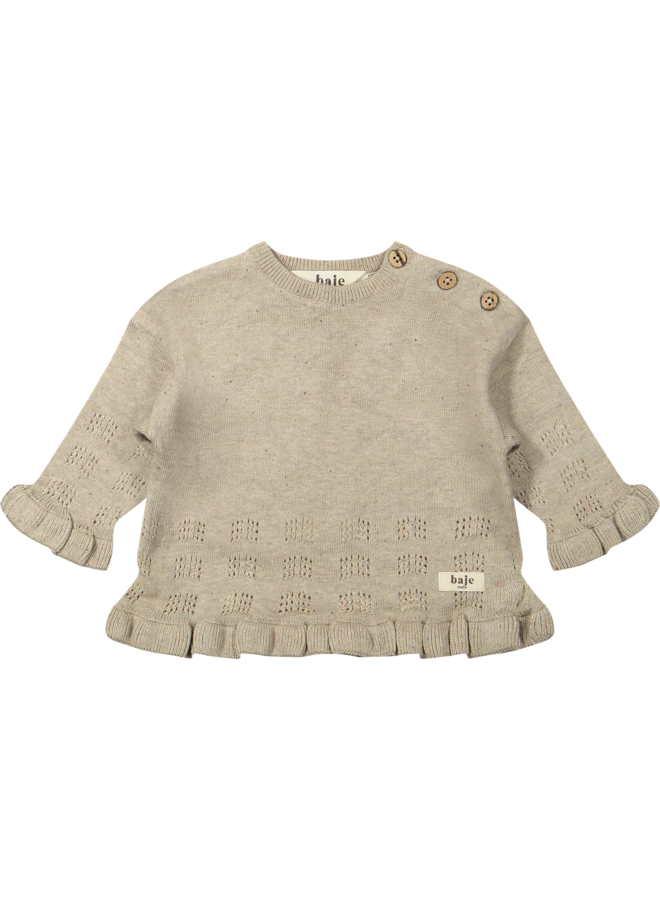 Baje Studio - Livres knitted top - Sand desert multicolor