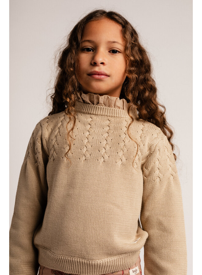 Baje Studio - Vallon knitted top - Sand desert