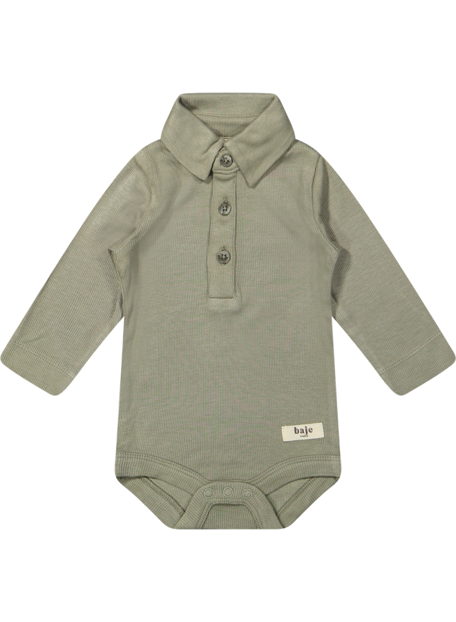 Baje Studio - Davos bodysuit rib - Green moss