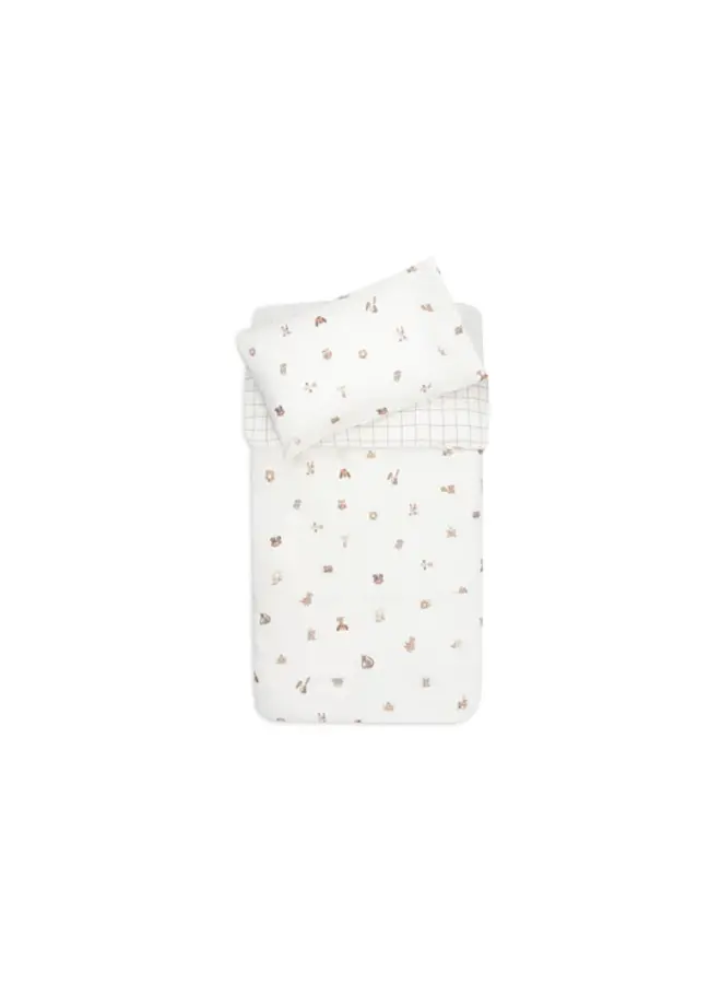 Jollein - Dekbedovertrek met sloop 100x140cm – Animal friends