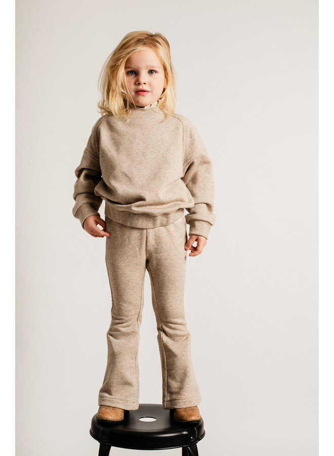 Baje Studio - Vouvry flare sweat - Sand melange multicolor