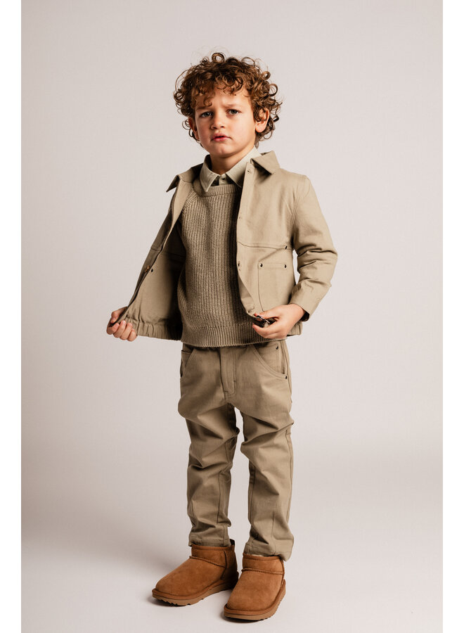 Baje Studio - Bercher pants cargo - Green moss