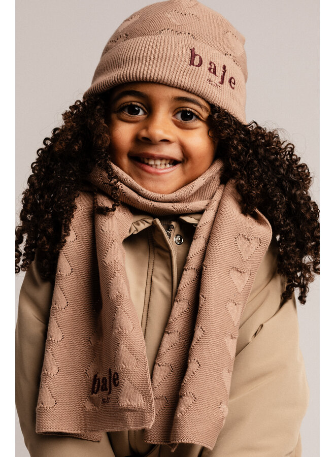 Baje Studio - Snow hat knit jacquard - Peach almond