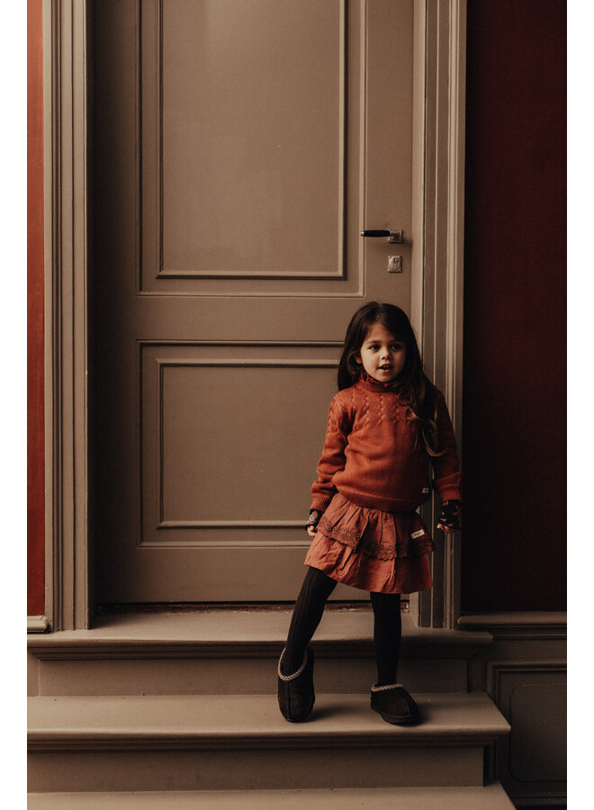 Baje Studio - Vallon knitted top - Red maroon