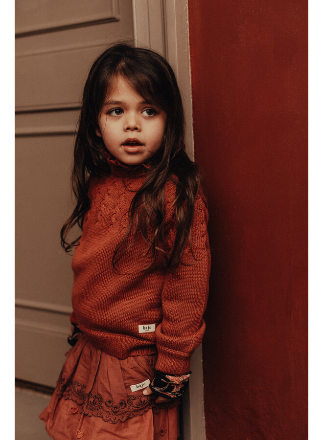 Baje Studio - Vallon knitted top - Red maroon