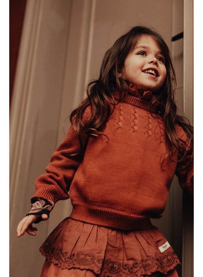 Baje Studio - Vallon knitted top - Red maroon