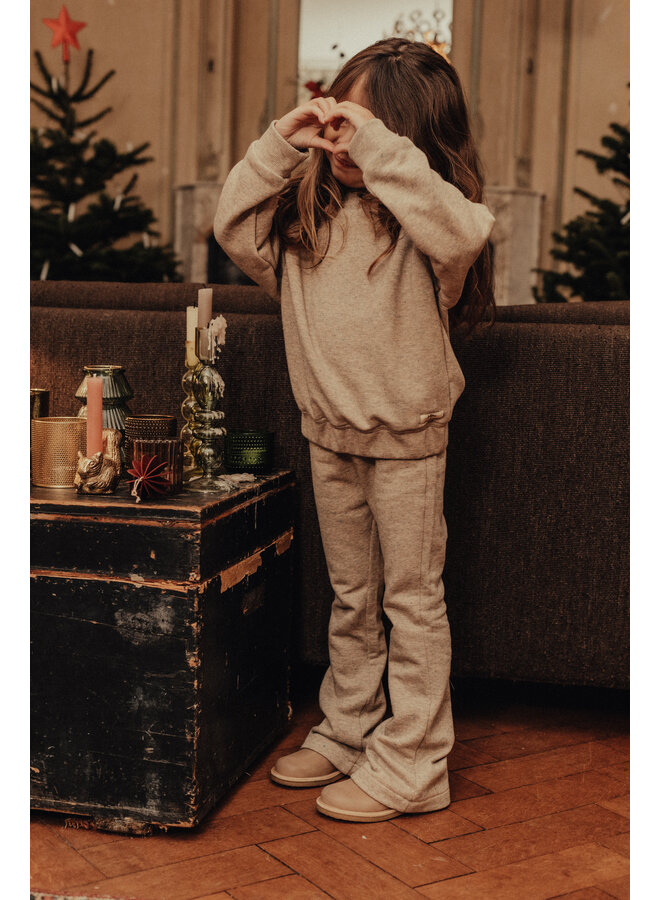 Baje Studio - Vouvry flare sweat - Sand melange multicolor