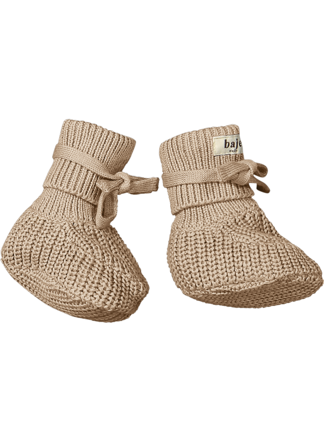 Stans knitted booties - Sand desert multicolor