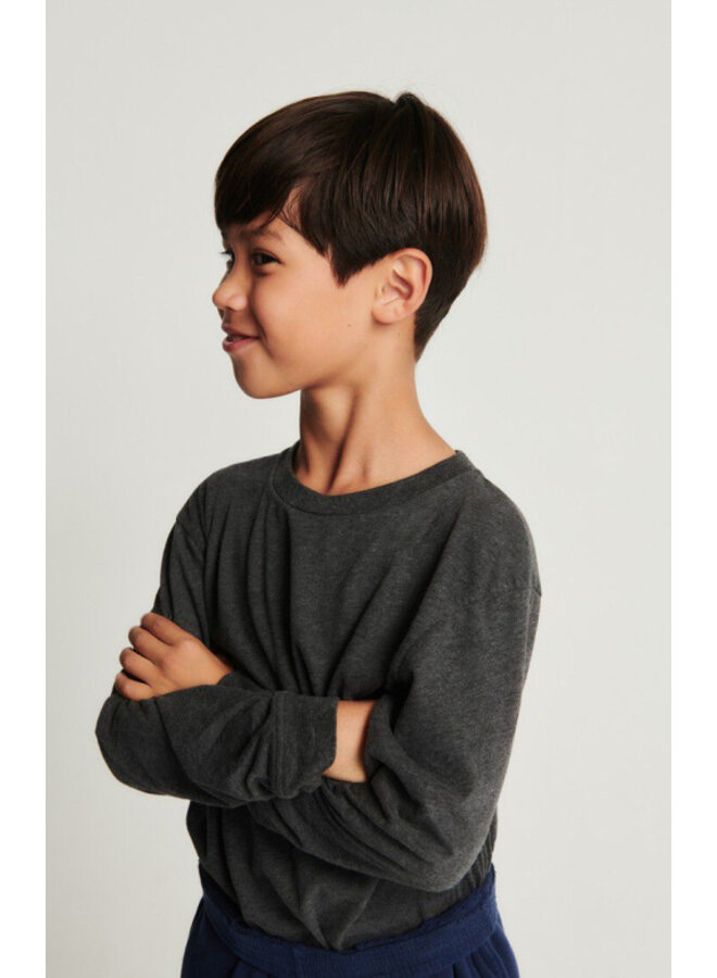 American Vintage - Gamipy t-shirt ML - Charcoal melange